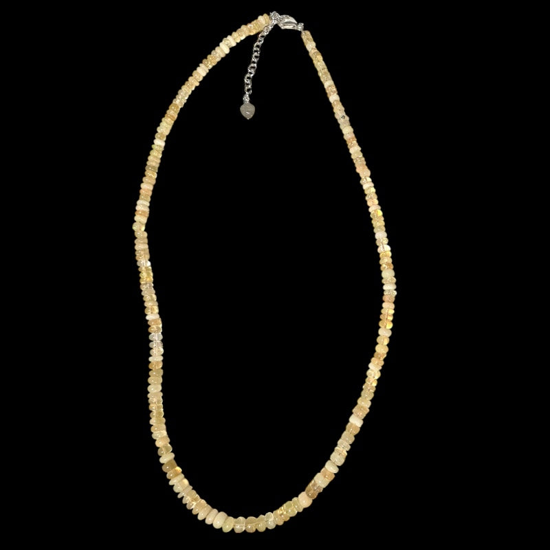 Collier opale Welo Ethiopie AA argent 925 - 45-50cm