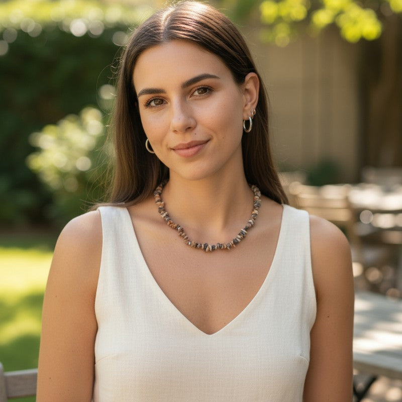 Collier Tiffany Stone Etats-Unis AA (perles baroques) - 45-50cm