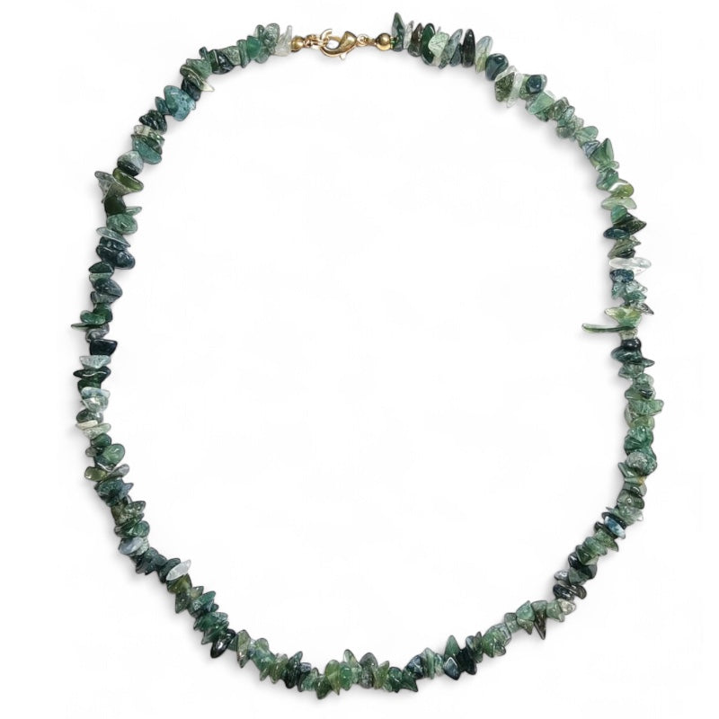 Green aventurine necklace Brazil A (baroque pearls) - 45cm