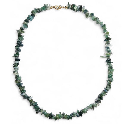 Green aventurine necklace Brazil A (baroque pearls) - 45cm