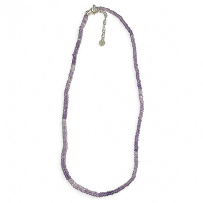 Collier améthyste Brésil AA argent 925 - 45-50cm