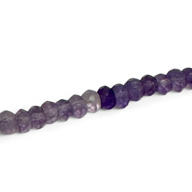 Collier améthyste Brésil AA argent 925 - 45-50cm