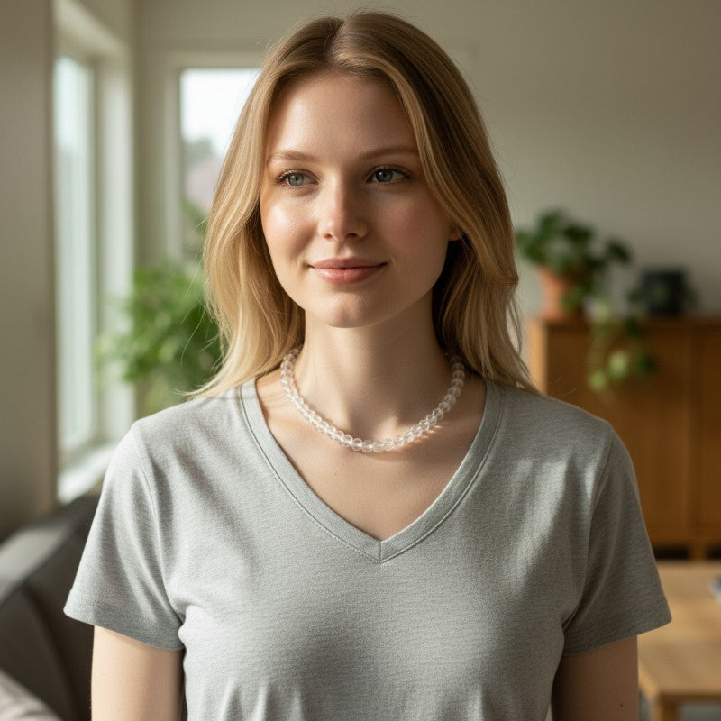 Collier Cristal de roche Brésil A - 45cm