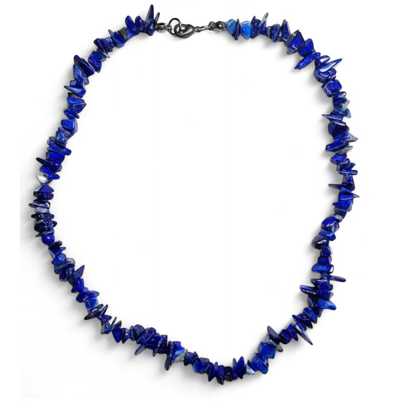 Collier lapis lazuli Afghanistan AA (perles baroques) - 45cm