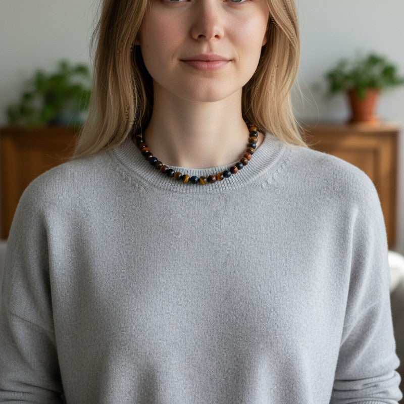 Collier multi-oeil Afrique du Sud AA - 45-50cm