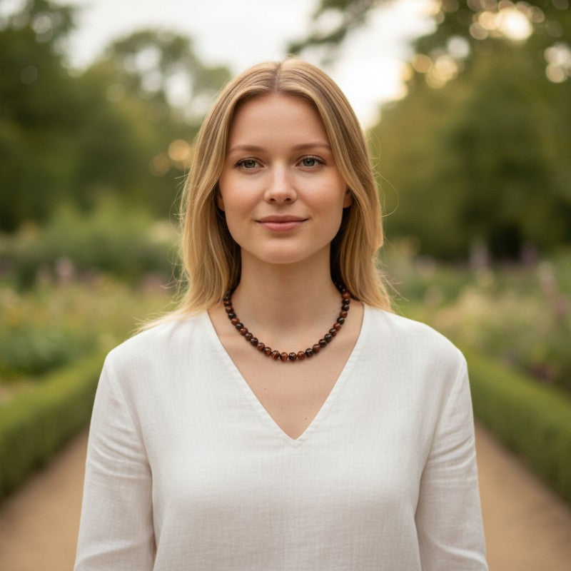 Collier oeil de taureau Afrique du Sud A - 45cm