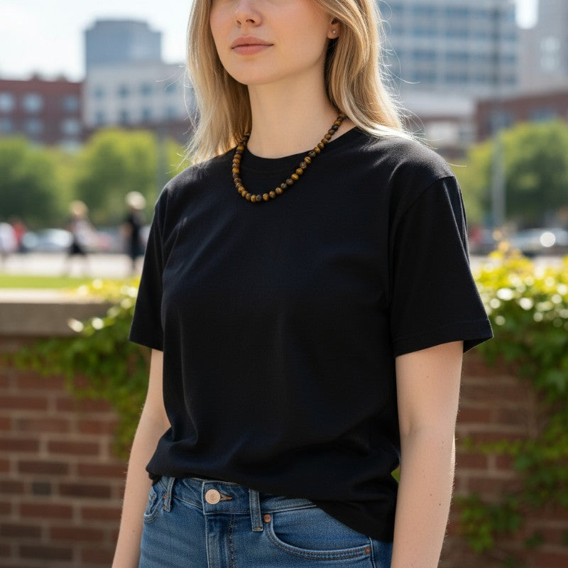 Collier oeil de tigre Afrique du Sud A - 45cm