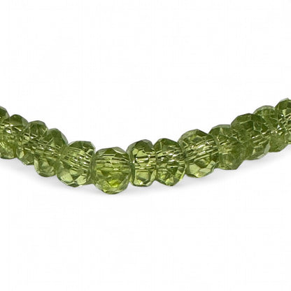 Peridot necklace India AA silver 925 - 45-50mm