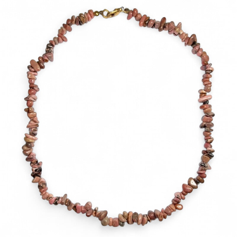 Collier rhodonite Madagascar A (perles baroques) - 45cm