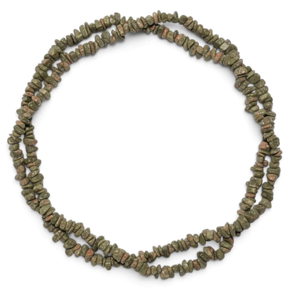 Collier_unakite_perles_baroques_90cm