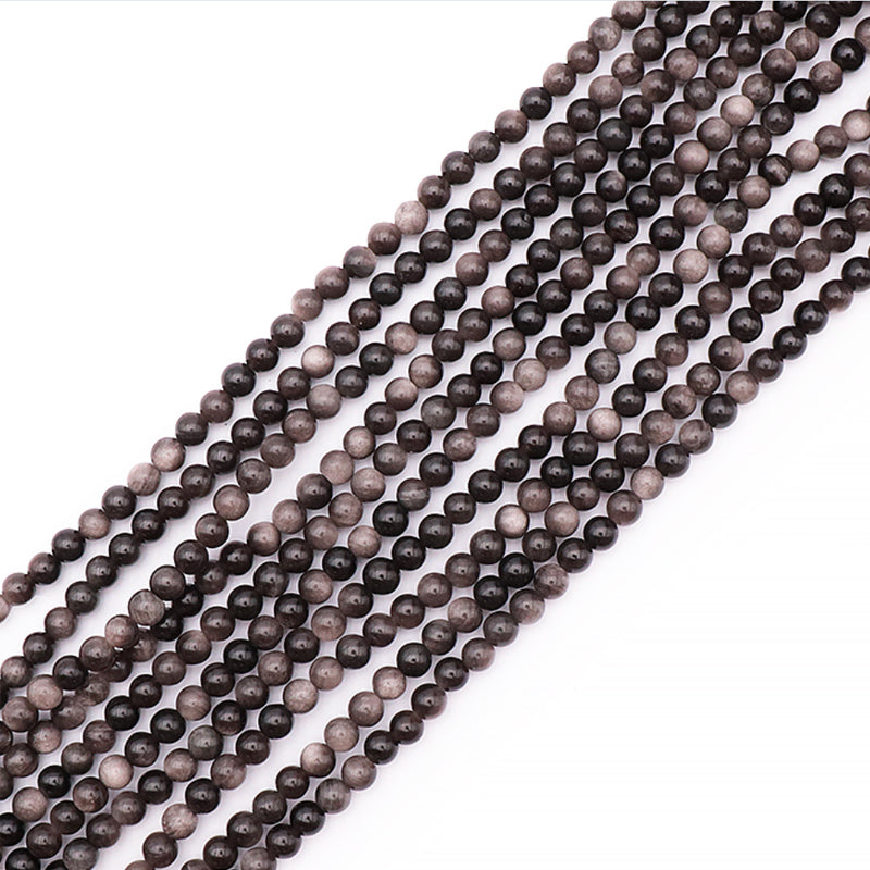 Fil obsidienne argentée Mexique A