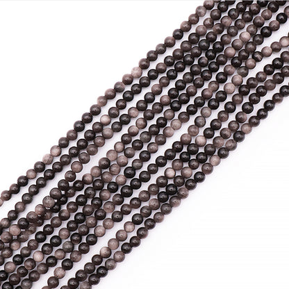 Fil obsidienne argentée Mexique A