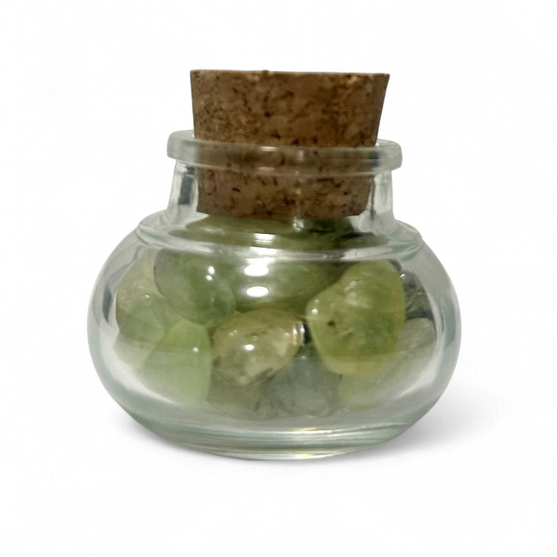 Flacon verre prehnite Mali AA (mini-pierre roulée XS)