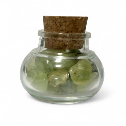 Flacon verre prehnite Mali AA (mini-pierre roulée XS)