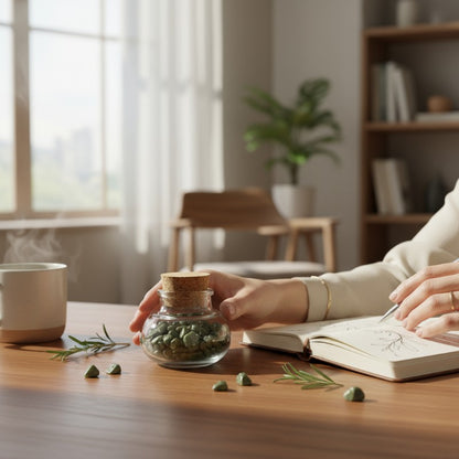 Flacon verre Epidote Inde AA (mini-pierre roulée XXS)