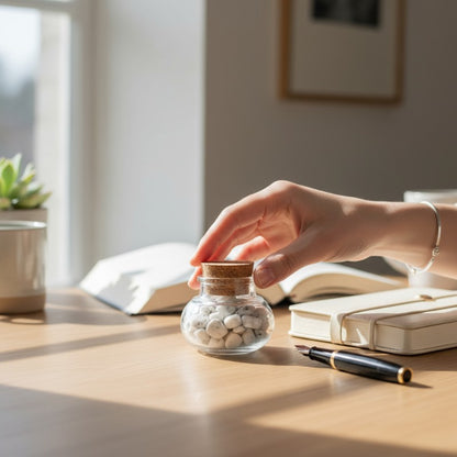 Flacon verre howlite Zimbabwe AA (mini-pierre roulée XS)