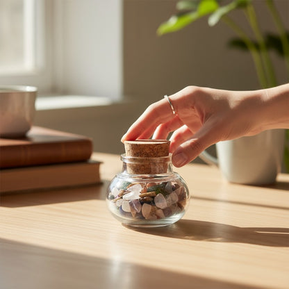 Flacon verre mélange Afrique du Sud AA (mini-pierre roulée XXS)