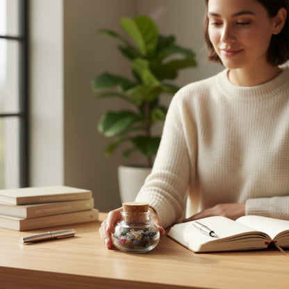 Flacon verre mélange Brésil AA (mini-pierre roulée XXS)