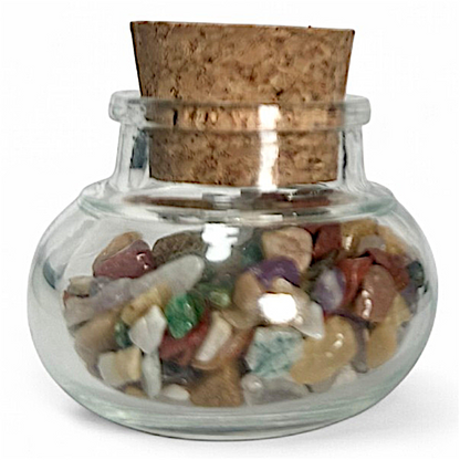 Flacon verre mélange Inde AA (mini-pierre roulée XXS)