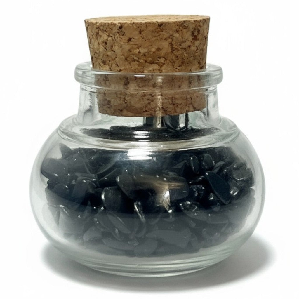 Flacon verre onyx Inde AA (mini-pierre roulée XS)