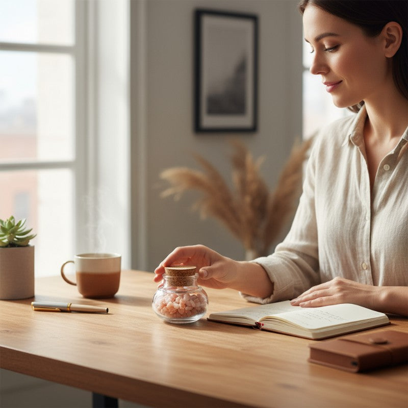 Flacon verre pierre de soleil Inde AA (mini-pierre roulée XXS)