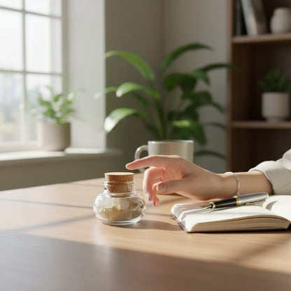 Flacon verre quartz rutile Brésil AA (mini-pierre roulée XS)