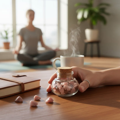 Flacon verre rhodochrosite Argentine AA (mini-pierre roulée XS)