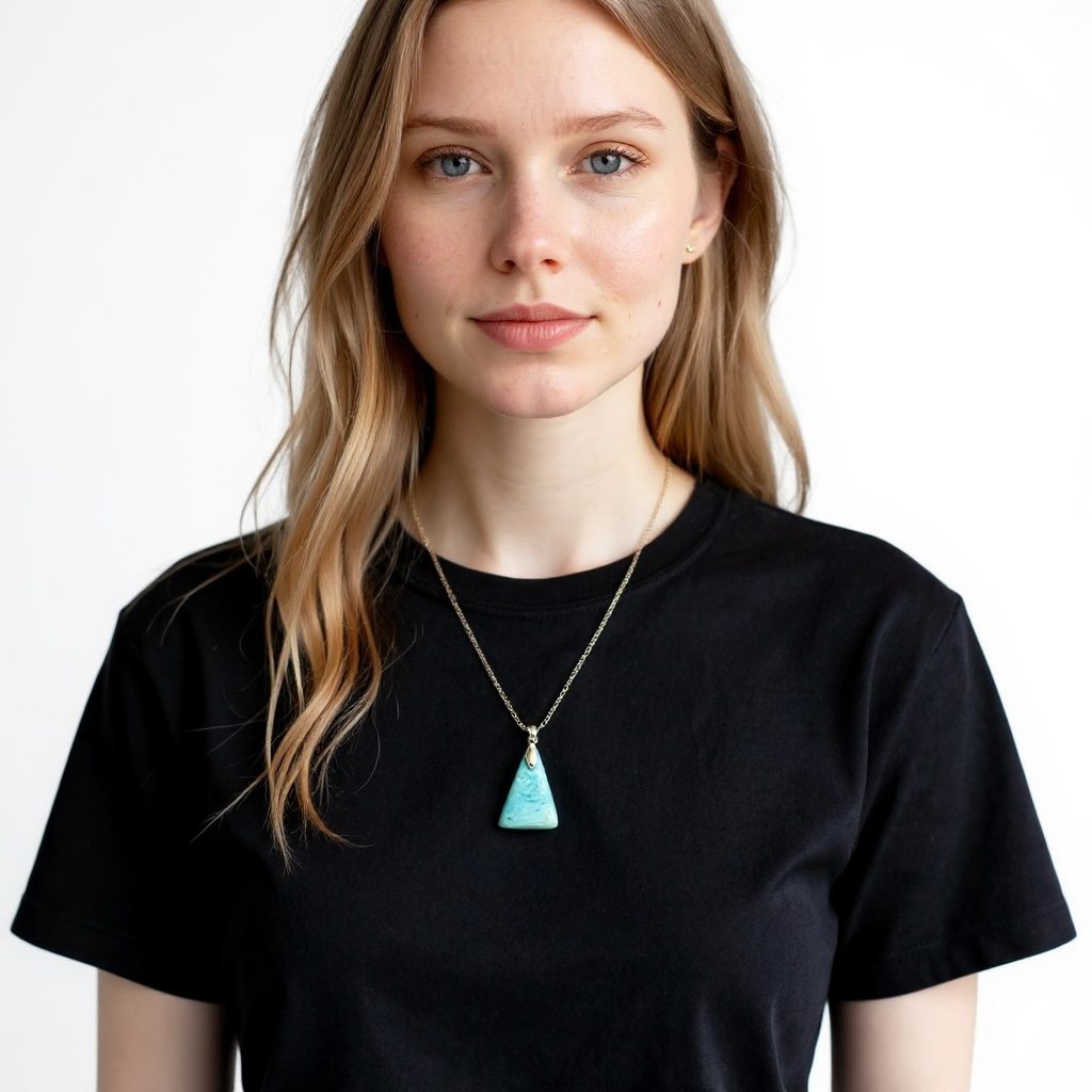 A+ Dominican Rep. Larimar Pendant in 925 Silver - Unique Piece