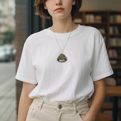 Pendentif Bouddha obsidienne dorée Mexique AA