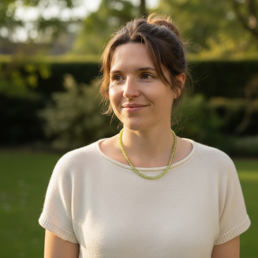 Collar Peridoto India AA plata 925 - 45-50mm