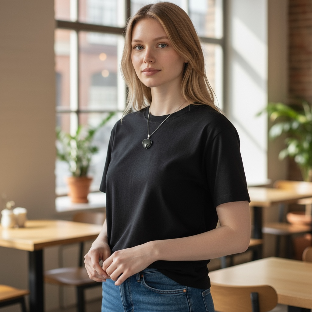 Pendentif coeur hématite A (15mm)