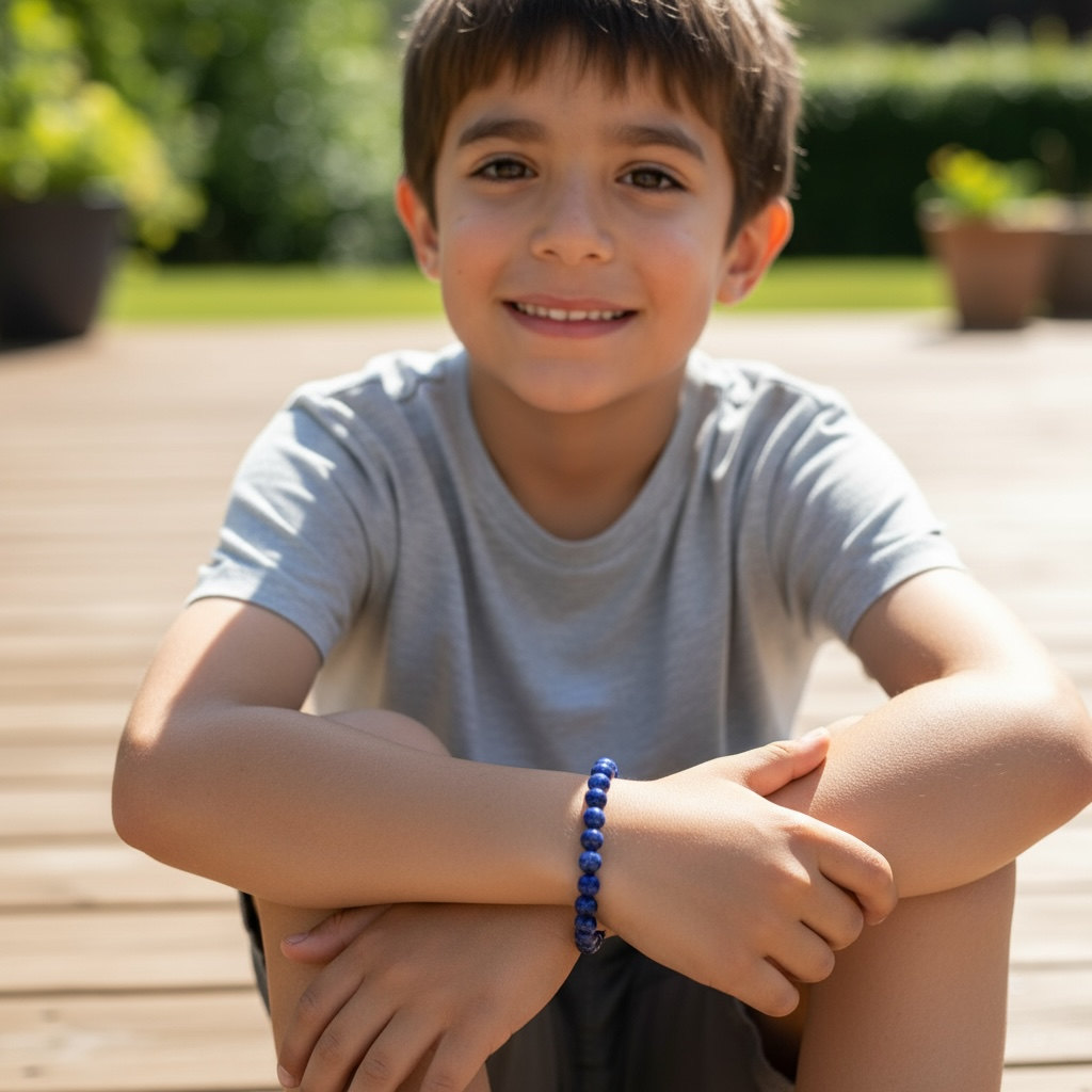 Bracelet taille enfants sodalite A (boules 5-6mm)