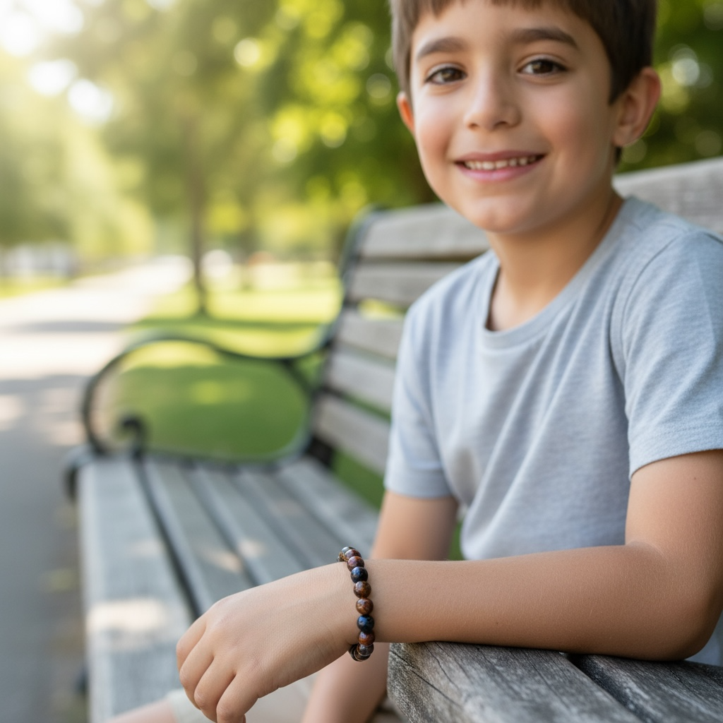 Bracelet taille enfants multi-oeil A (boules 5-6mm)