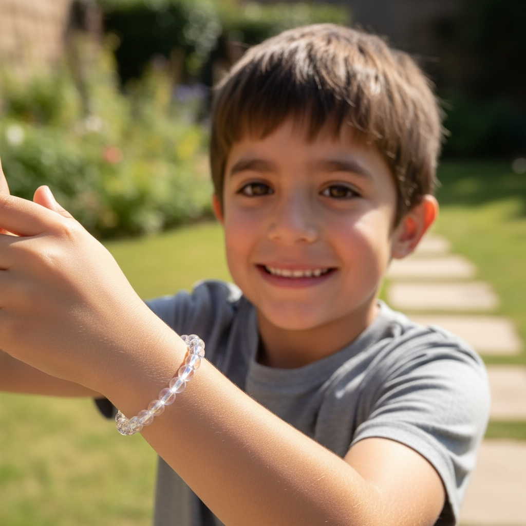 Bracelet taille enfants cristal angel aura Brésil A (boules 5-6mm)