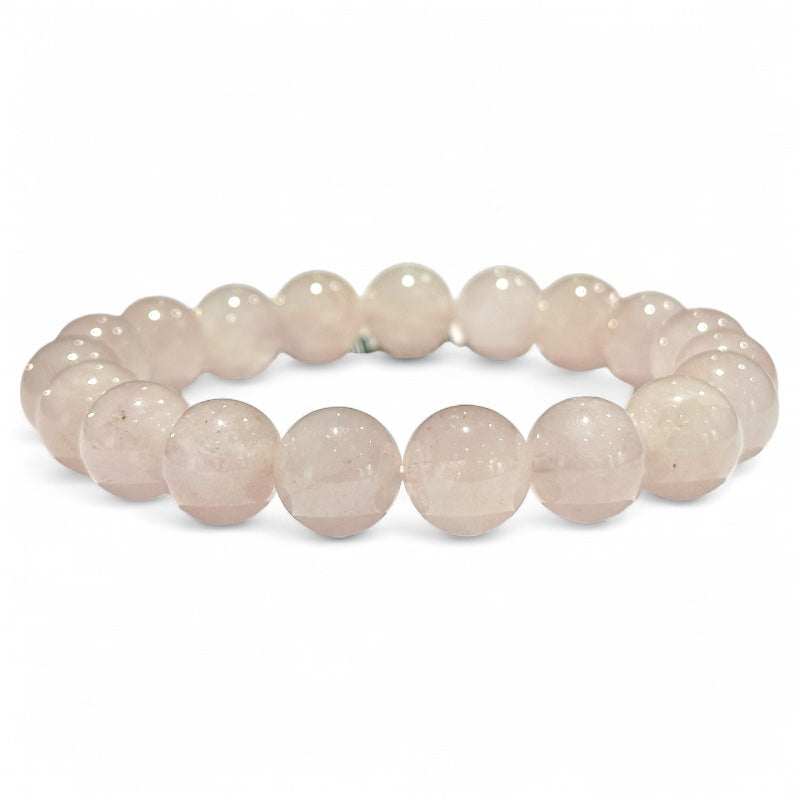 Bracelet morganite (béryl rose) Brésil A boules 10mm
