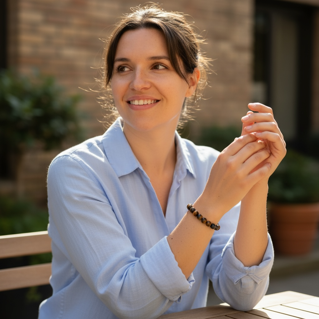 Bracelet oeil de tigre Afrique du Sud A (boules de 10mm)