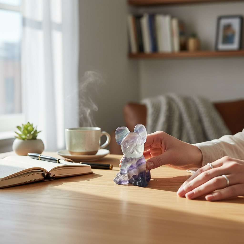 Chien Fluorine multicolore AA+ - 40mm