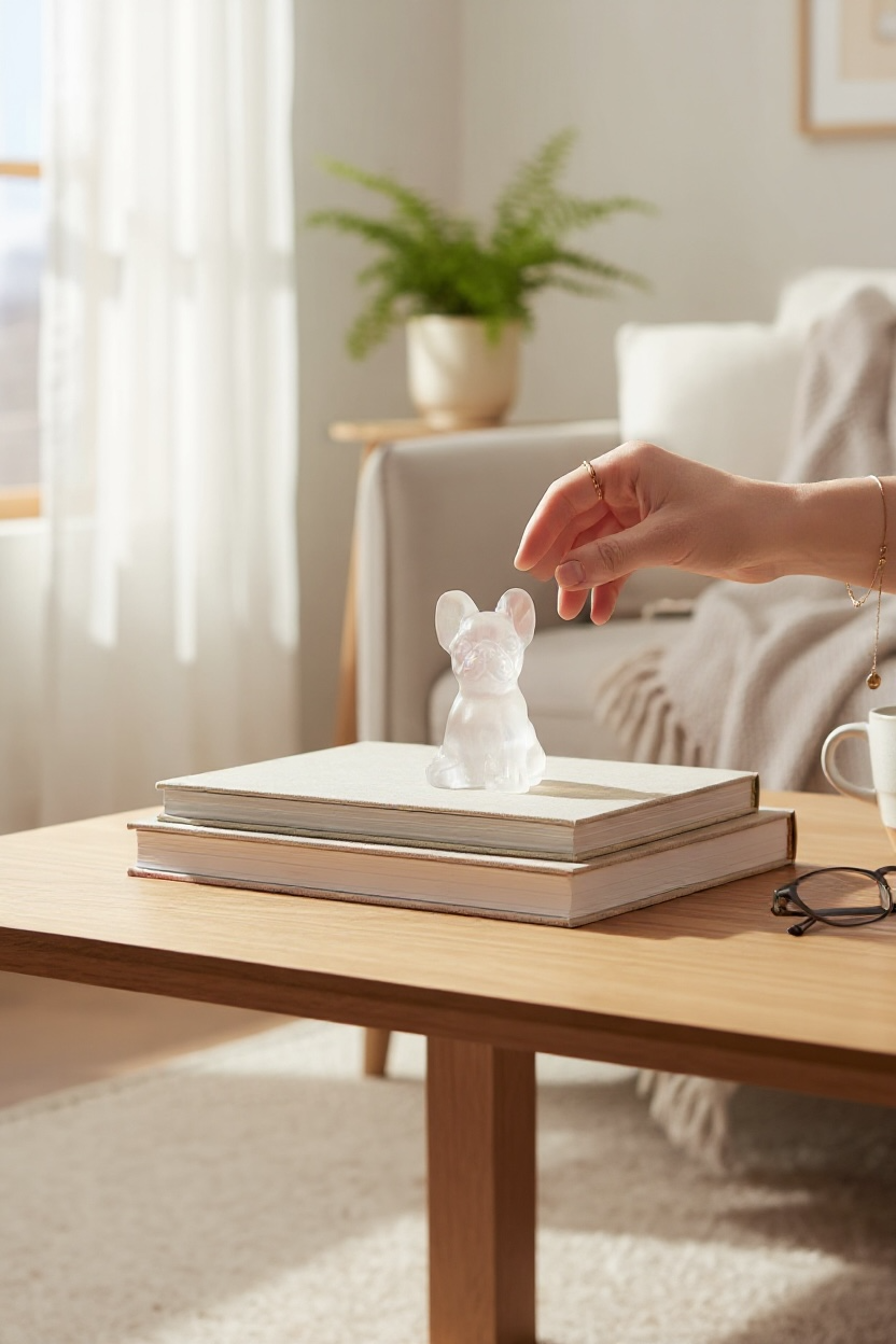 Chien Fluorine blanche AA+ - 40mm