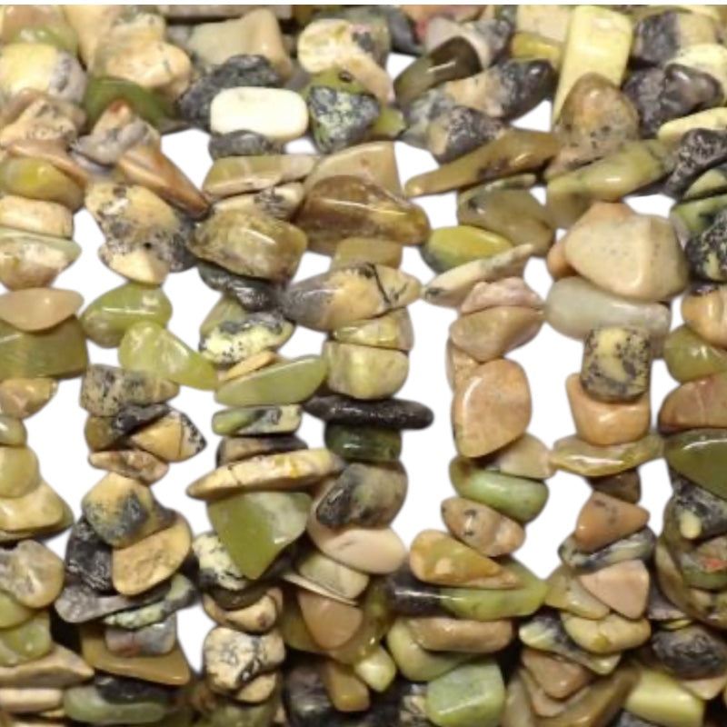 Green aventurine necklace Brazil A (baroque pearls) - 45cm