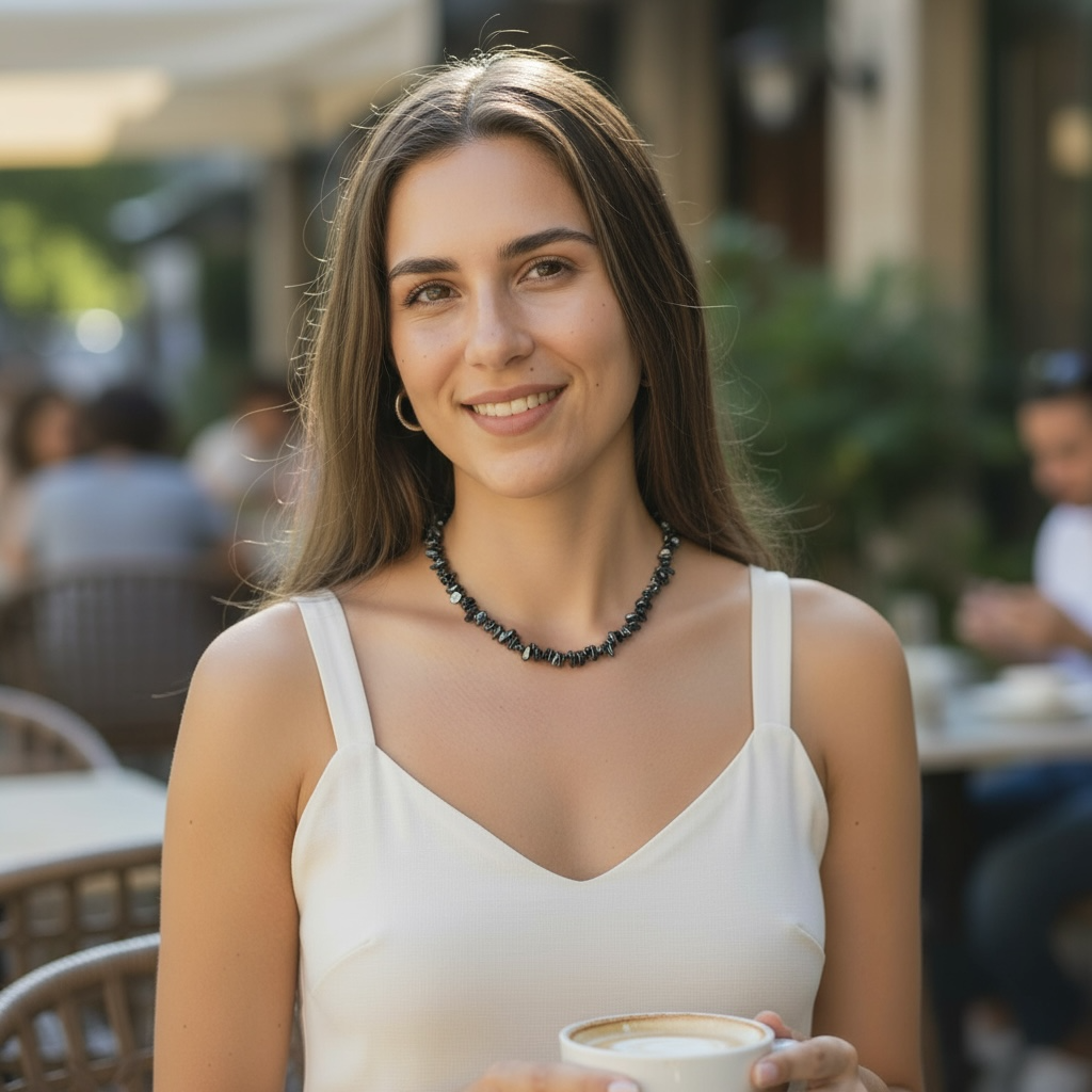 Collier Hématite Chine A (perles baroques) - 45cm