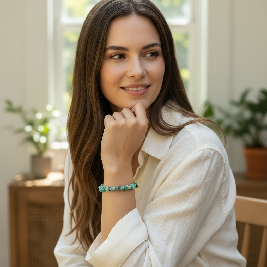Arizona AA turquoise bracelet (7-8mm balls)
