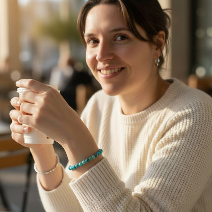 Tibet A turquoise bracelet (5-6mm balls)
