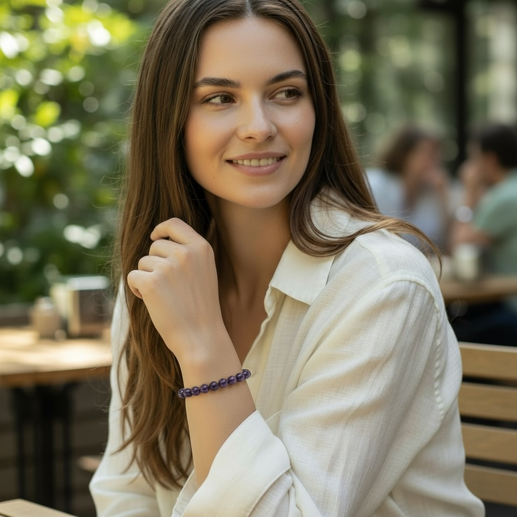 Uruguay A+ amethyst bracelet (10mm balls)