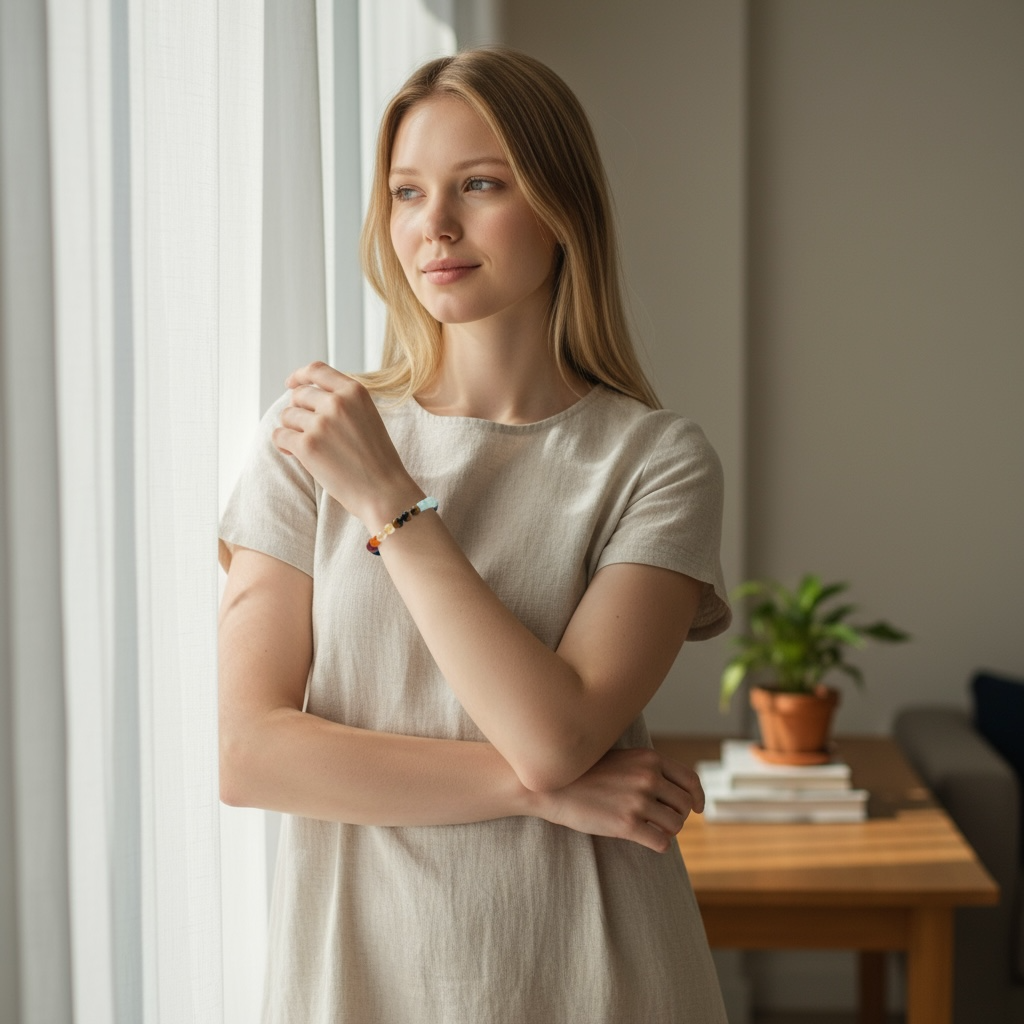 Bracelet 7 chakras AB (7-8mm balls)