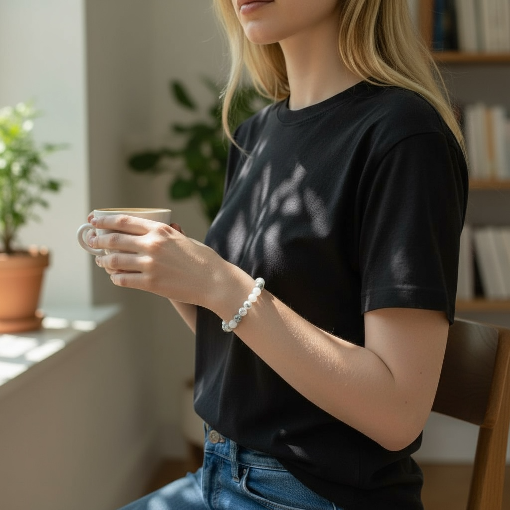 India Tree Agate Bracelet A (7-8mm balls)