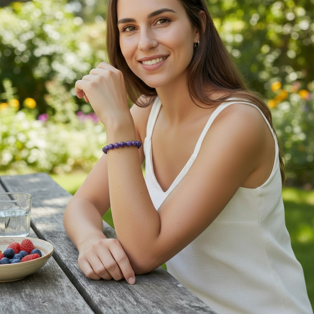 Madagascar AA lepidolite bracelet (5-6mm balls)