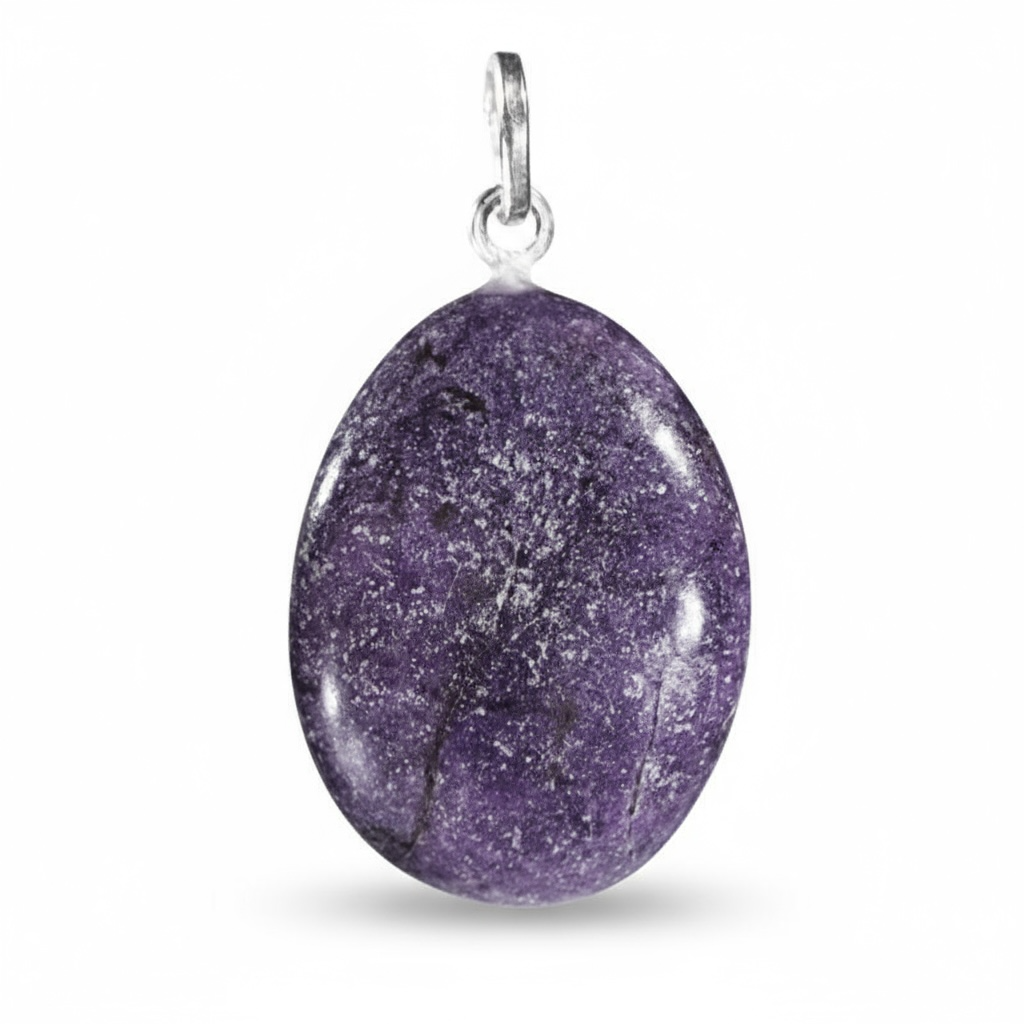 Pendentif stichtite Afrique du Sud A boucle argent 925