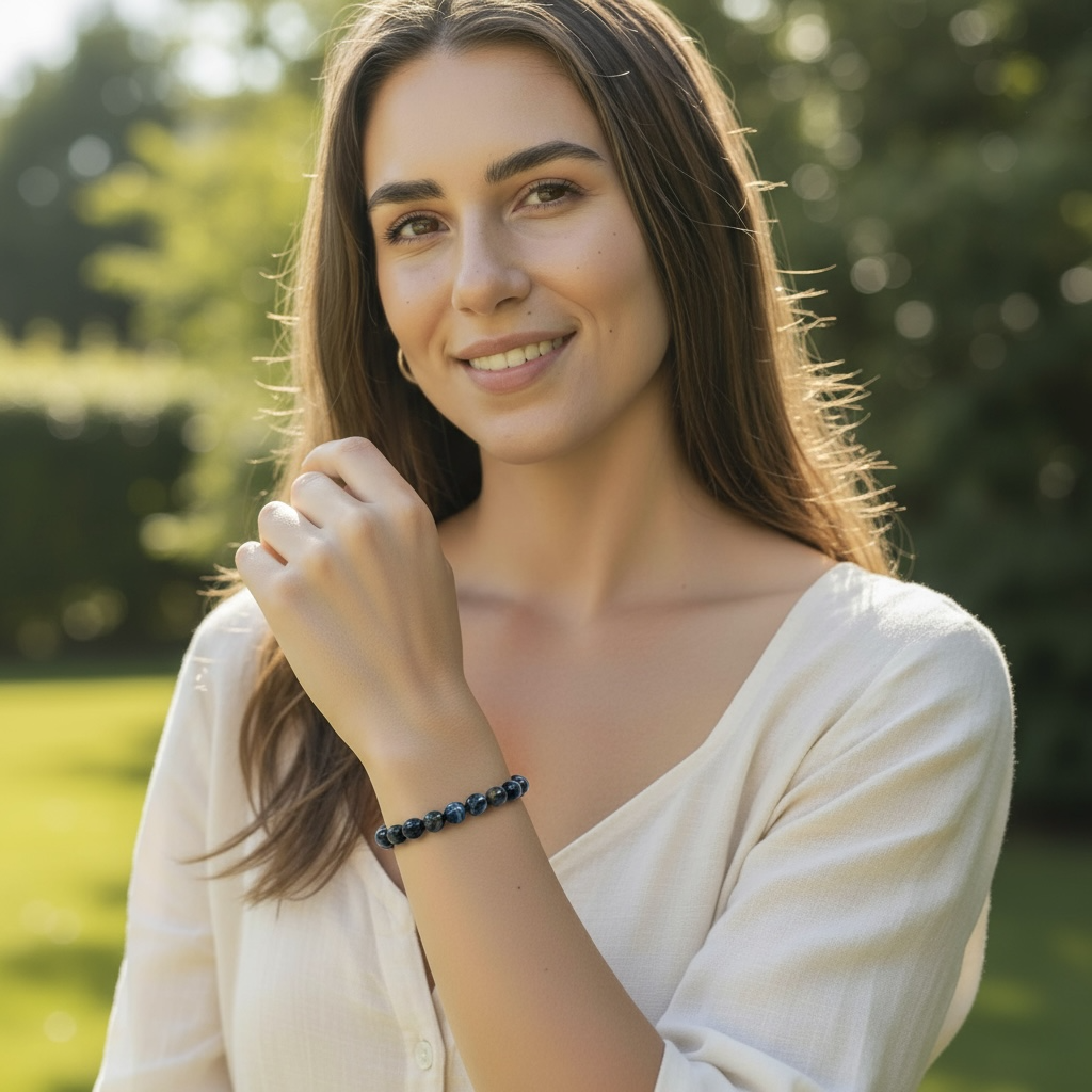 Bracelet oeil de faucon Afrique du Sud A (grains 5-7mm)