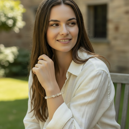 Pulsera de cuarzo rutilo Brasil A (granos 5-7mm)