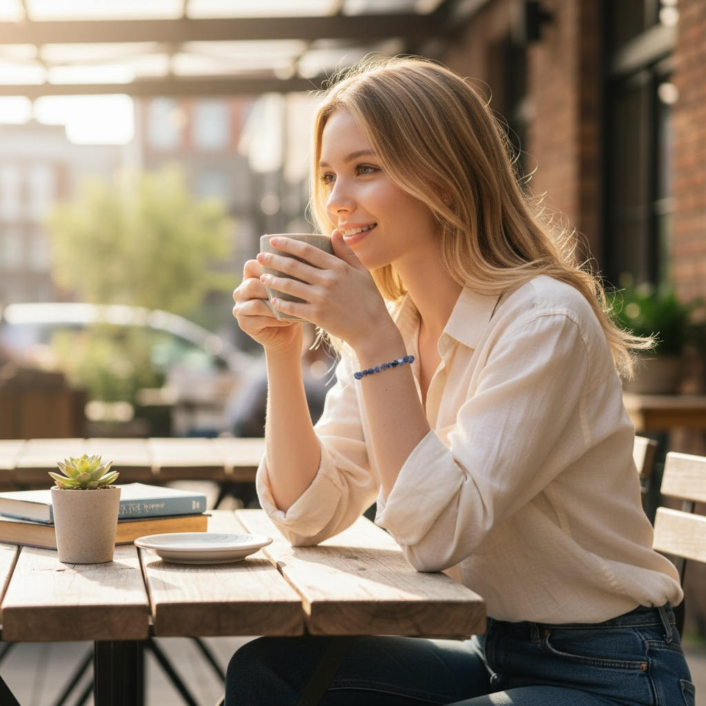 Bracelet sodalite Brésil A (grains 5-7mm)